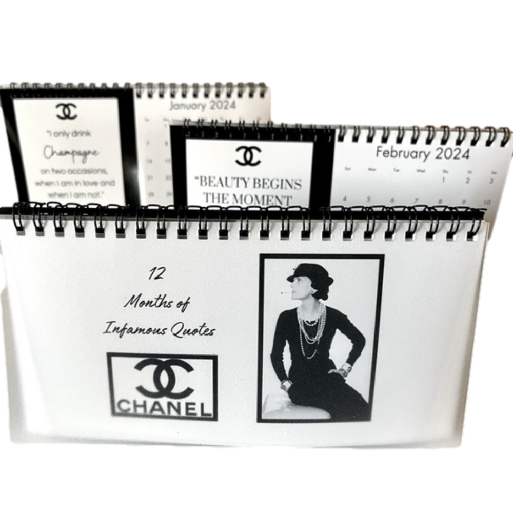 CHANEL Quotes Calendar of Infamous Quotes - PICK YOUR STARTING MONTH